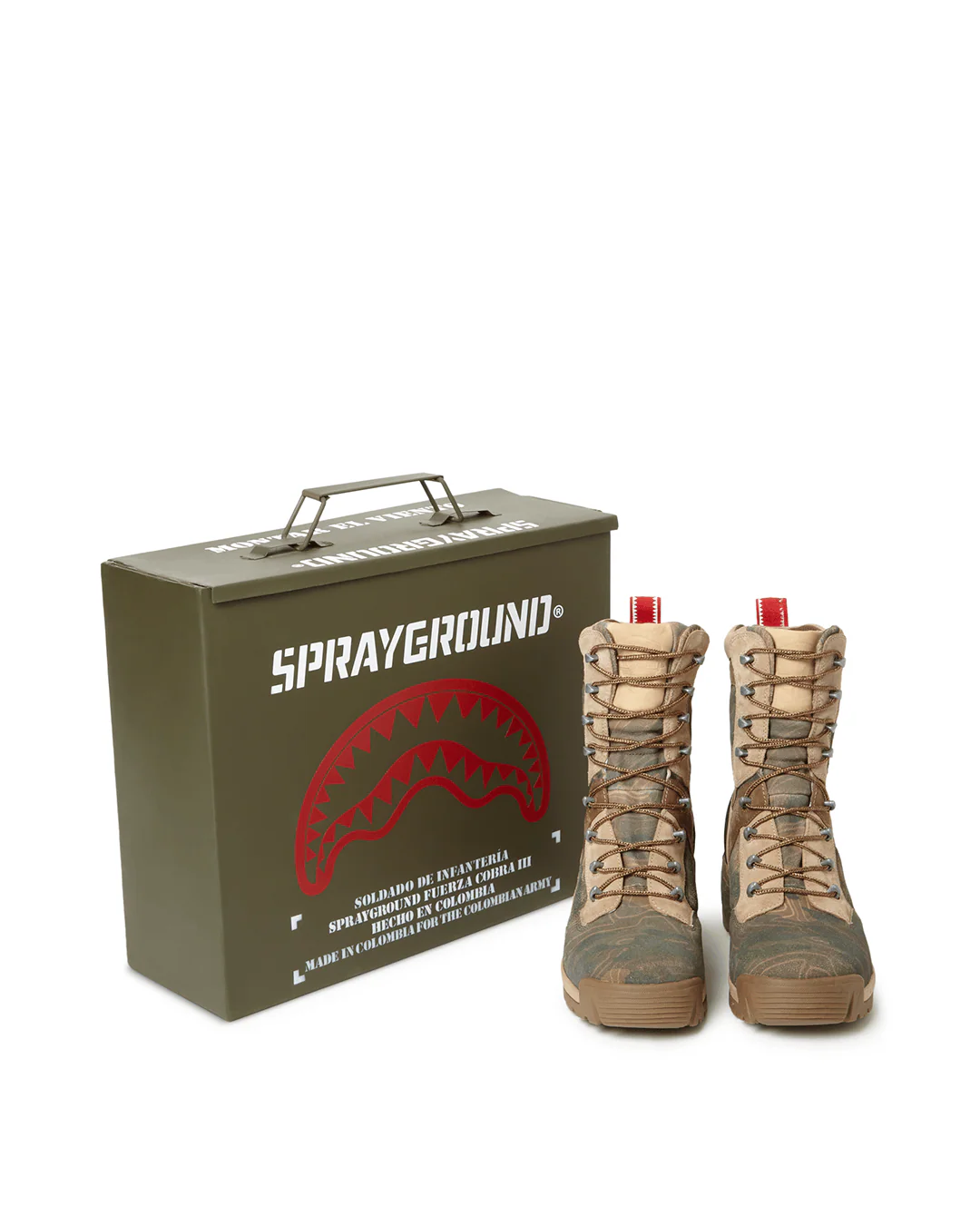 CAMO TERRAIN FUERZA COBRA PARATROOPER BOOTS - MADE IN COLOMBIA NUMBERED 1/280 PAIRS - Image 9
