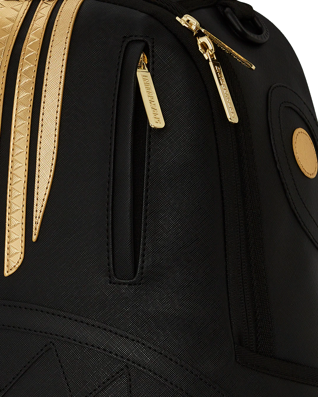 GOLD AND BLACK RACING STRIPES BACKPACK - Image 11