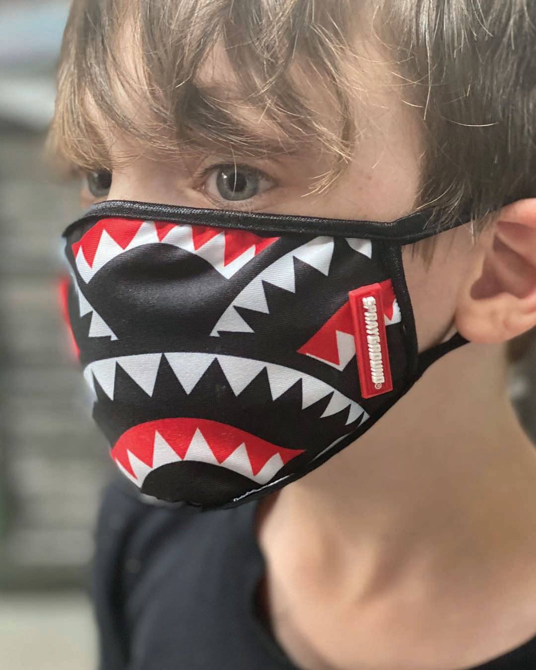 KIDS SHARKMOUTH PATTERN MASK (CLASSIC FIT) - Image 3